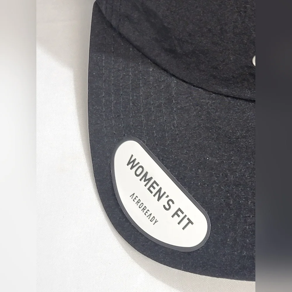 adidas Womens Areoready Black With Silver Logo Hat Areoready Drying Technology